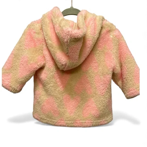 Hanna Andersson Hearts Baby Marshmallow Fleece Jacket size 3-6 months - Picture 6 of 7